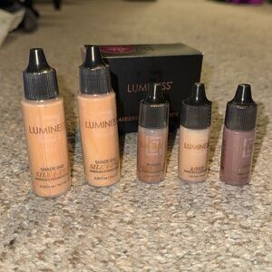 NWT luminess liquid make up for airbrush kit,shade 040&030,eyeshadow,illuminator